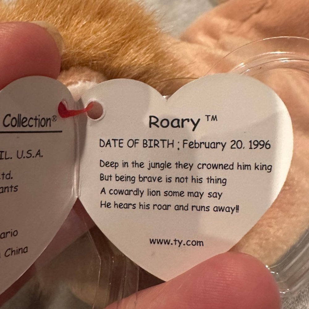 Roary the Lion Ty Beanie Babies NWMT 1999 - Picture 5 of 10